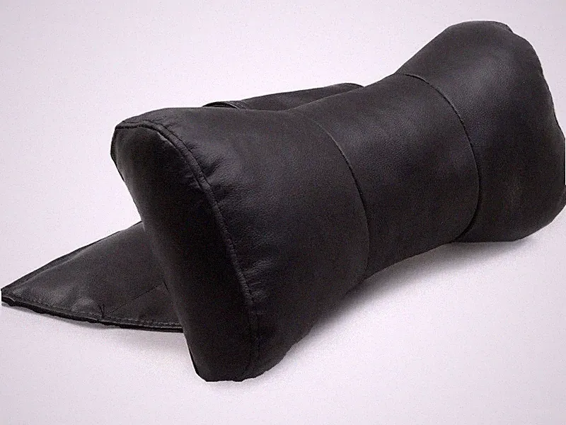 Octane Head Neck Pillow Black Solid Casual Traditional Leather Recliner